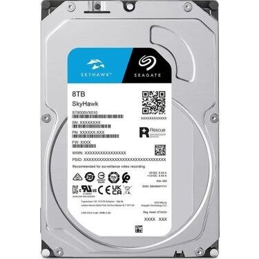 8 TB Seagate SKYHAWK 5400rpm 256MB (ST8000VX010) 7/24 Güvenlik Disk (Disti Gar)