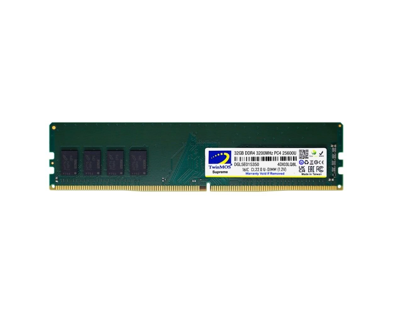 32GB TwinMOS 3200MHz DDR4 (MDD432GB3200DWO) Pc Ram