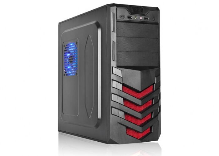 Everest 720R Peak-250W Siyah/Kırmızı 2*Sata Mesh Metal Panel Kasa