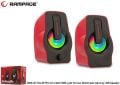 Everest Rampage RMS-G7 FALSETTO 2.0 Ledli Kırmızı MM Gaming USB Hoparlör