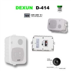 Dexun D-414T Beyaz Sütun Hoperlör