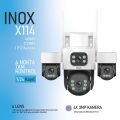 INOX X114 3+3+3+3 MP Dört Lensli 3.6mm WiFi PTZ Kamera