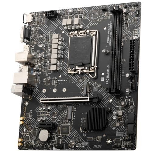 MSI PRO H610M-G DDR5 SOKET 1700 5600(OC) HDMI/VGA/DP M.2 USB3.2 1X 1G LAN MATX