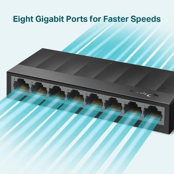 TP-Link LS1008 8 Port 10/100 Yönetilemez Plastik Kasa Switch