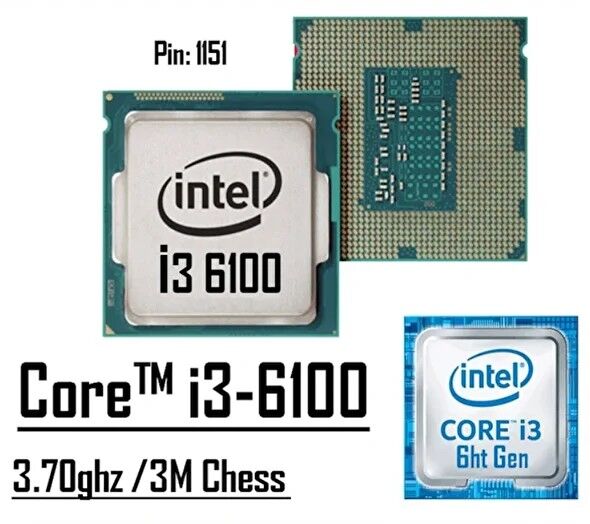İNTEL Skylake Core i3-6100 3.7GHz 3MB LGA 1151P CPU Tray