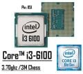 İNTEL Skylake Core i3-6100 3.7GHz 3MB LGA 1151P CPU Tray