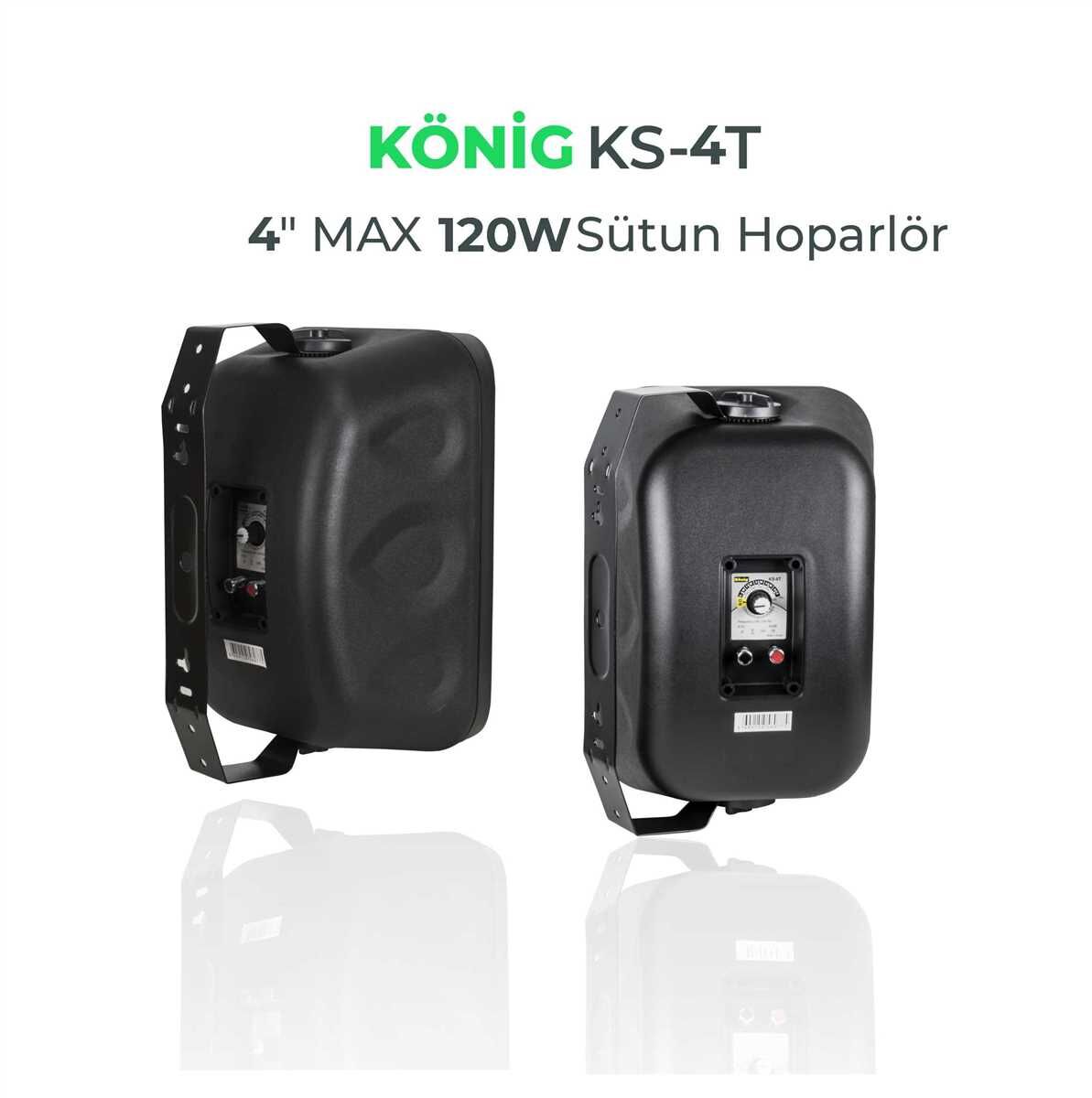 König KS-4T 4'' 120W Siyah Hoparlör