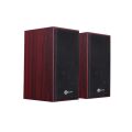 Lecoo DS105 Kablolu USB+3.5mm Jack Girişli 6W Stereo Masaüstü Ahşap Hoparlör