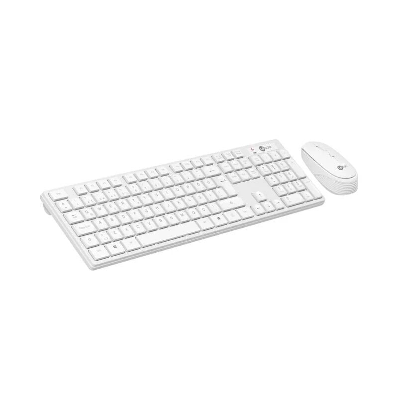 Lecoo KM2001 Kablosuz Türkçe Q Klavye & Mouse Set Beyaz