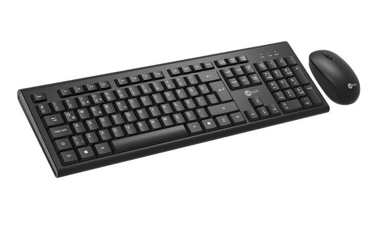 Lenovo Lecoo KW200 Q Türkçe Kablosuz Siyah Klavye + Mouse Seti