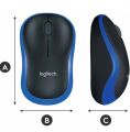 Logitech M185 (910-002236) Mavi Kablosuz Mouse