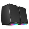 Mikado MD-178 2.0 3W*2 Siyah RGB Aydınlatmalı USB+3.5mm USB 5V Speaker Hoparlör