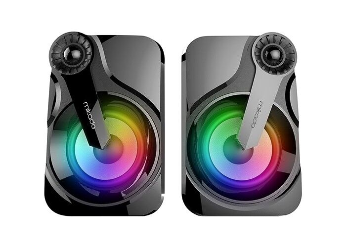 Mikado MD-BT28 5W+3W×2 BT,TF Card,USB, FM Radyo Siyah Led Işıklı Speaker