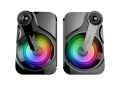Mikado MD-BT28 5W+3W×2 BT,TF Card,USB, FM Radyo Siyah Led Işıklı Speaker