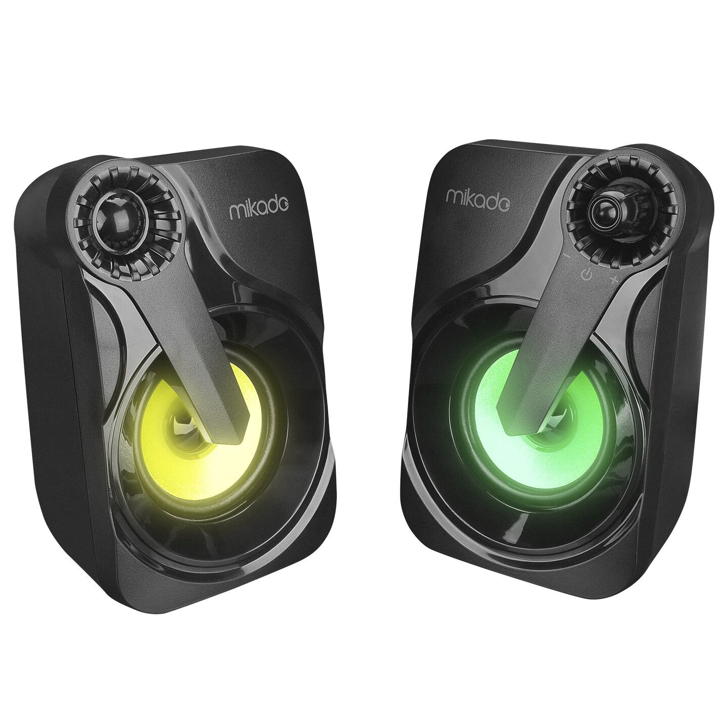 Mikado MD-X27 2.0 Multimedia 3W*2 Siyah 5V USB LED Işıklı Speaker Hoparlör