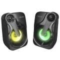 Mikado MD-X27 2.0 Multimedia 3W*2 Siyah 5V USB LED Işıklı Speaker Hoparlör