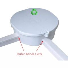 Altebox AB-7005EB Yuvarlak/Kayar Kapaklı Kamera Buatı (Beyaz)