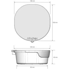 Altebox AB-7005EB Yuvarlak/Kayar Kapaklı Kamera Buatı (Beyaz)