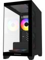 GameBooster GB-M6001B 600w 4x12cm Rainbow Fanlı USB 3.0 Seaview MidT mATX Gaming