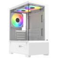 PowerBoost PB-M5001W 500w 3x12cm Rainbow Fanlı USB 3.0 Seaview mATX Gaming Beyaz