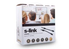 S-link SLX-277 25M Altın Uçlu 24K + Çipsetli 1.4 Ver. 3D HDMI Kablo
