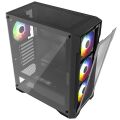 PowerBoost PB-PS6849B 650w 80+ Bronze USB3.0 Mesh4*12cm R.Bow ATX Gam Siyah Kasa