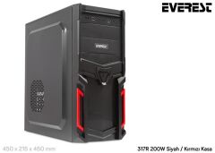 Everest 317R 250W Siyah/Kırmızı Kasa