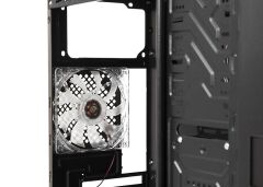 Everest 329B Siyah/Mavi 12 cm Fanlı Pencereli Kasa (Psu Yok)