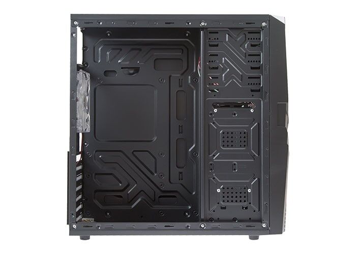 Everest 329R Siyah/Kırmızı 12 cm Fanlı Pencereli Kasa (Psu Yok)