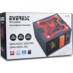 Everest EPS-1900A Peak-400W Extra Soğutu 12cm Kırmızı Fan Gaming Power Supply