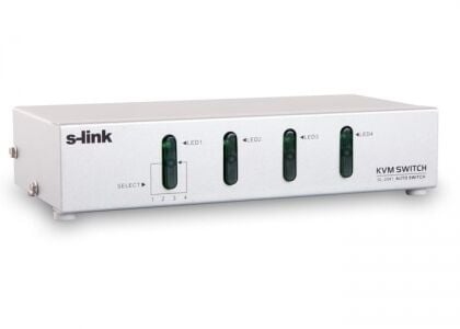 S-link SL-2041 4 Portlu Ps2 1.8m M/M Kablolu Otomatik Kvm Switch