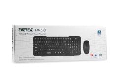 Everest KM-510 Siyah Kablosuz F Multimedia Klavye + Mouse Set