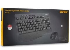 Everest KM-6017 Siyah Usb Kablosuz Q Multimedia Klavye + Mouse Set