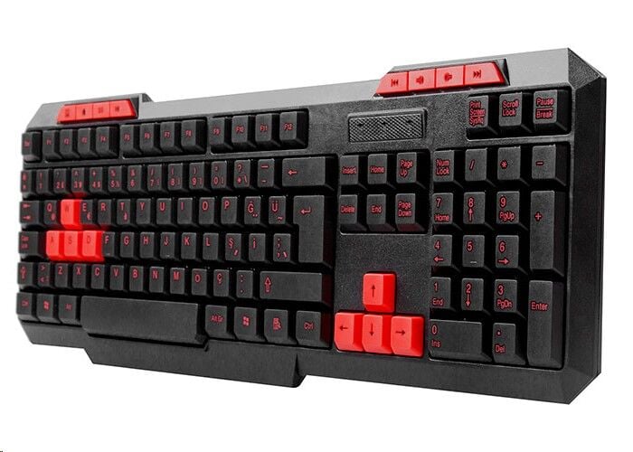 Everest KM-6825 Siyah Usb Kırmızı Tuşlu Türkçe Multimedia Klavye + Mouse Set