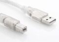 S-link SL-U2015 Usb2.0 1.5m Şeffaf Usb Yazıcı Kablo