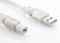S-link SL-U2015 Usb2.0 1.5m Şeffaf Usb Yazıcı Kablo