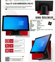 Tiwox TP-3150 İ5 5.Nesil 8GB RAM 128 SSD 21,5'' Endüstriyel Pos PC