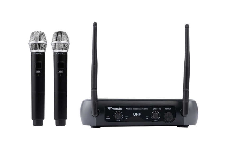 Westa WM-102H 1 Receiver+2 Handheld Mikrofon Seti