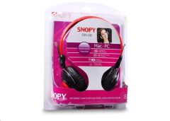 Snopy SN-58 Esnek Mik. Helezon Yaylı Kablo Siyah/kırmızı Mikrofonlu Kulaklık