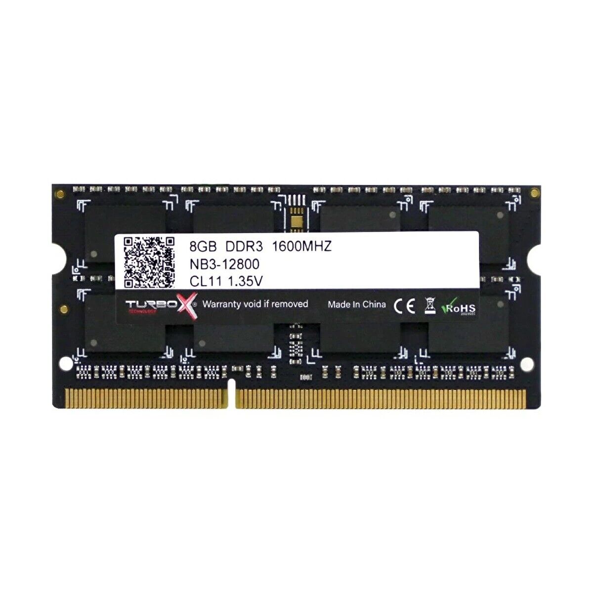 8GB Turbox Evorion X DDR3 1600MHz Notebook Ram