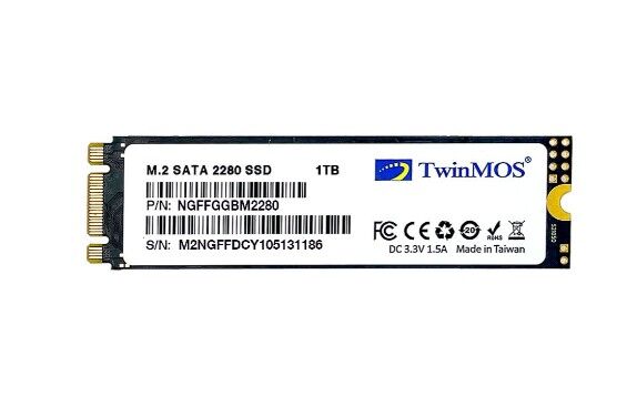1TB TwinMOS M.2 2280 Sata3 580Mb-550Mb/s (NGFFGGBM2280) SSD Disk