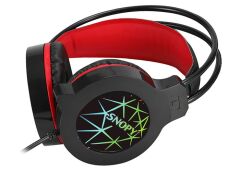 Snopy SN-GX7 CRAZY Siyah USB Ledli Mikrofonlu Oyuncu Kulaklığı