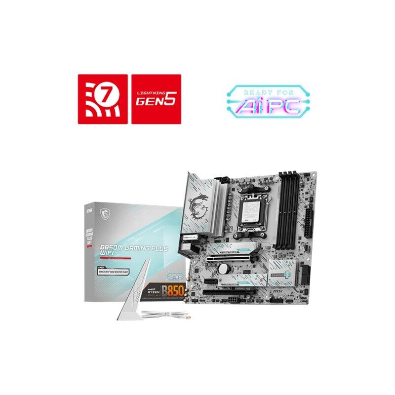 MSI B850M Gaming Plus WIFI DDR5 8200MHZ 1XHDMI 1XDP 2XM.2 AM5 MATX (AMD AM5 900