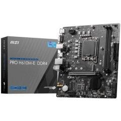 Msı Pro H610M-E Soket 1700 DDR4 3200(OC) HDMI VGA M.2 USB3.2 1x 1G LAN mATX