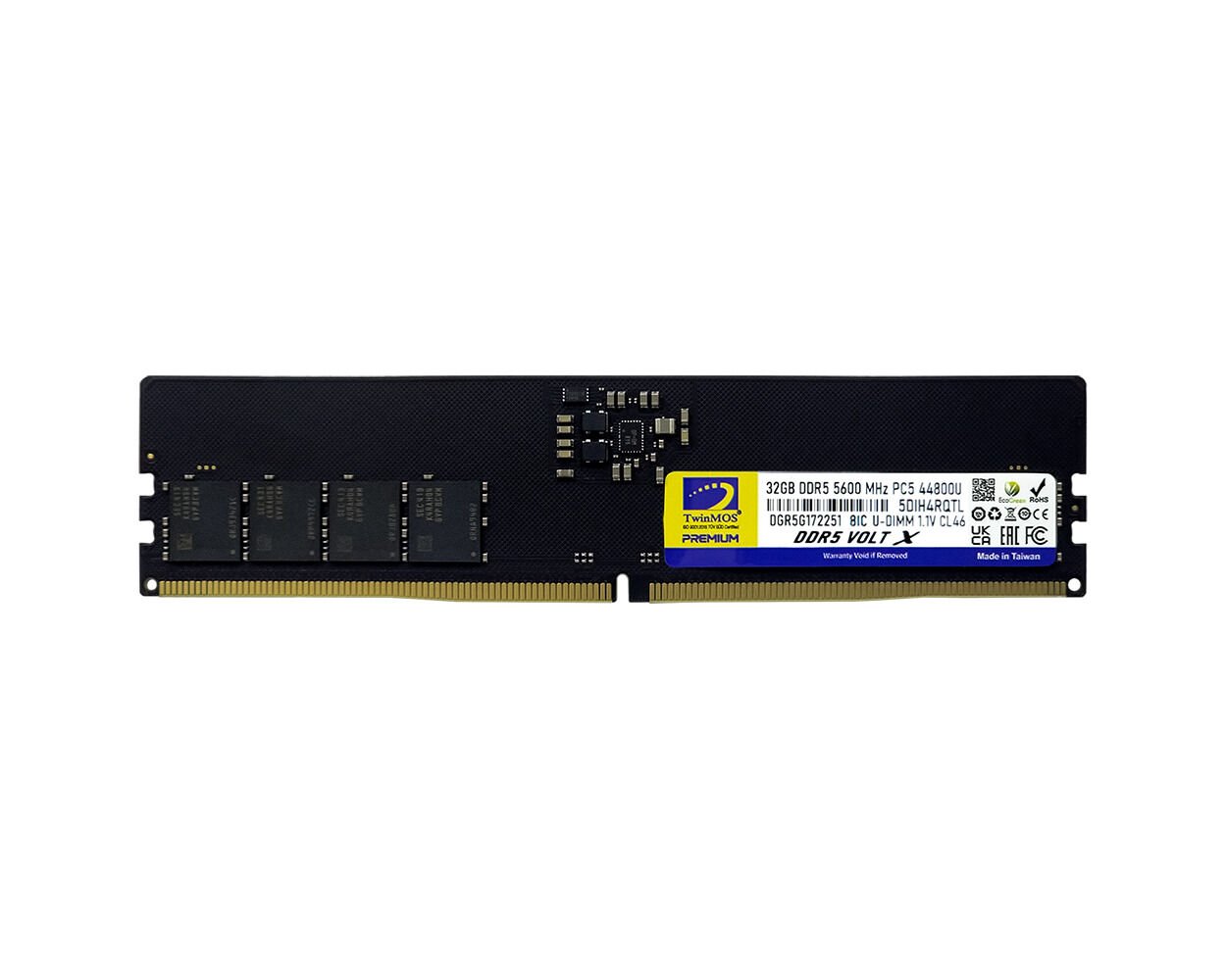 32GB TwinMOS 5600MHz CL46 (TMD532GB5600U46WO) DDR5 PC Ram