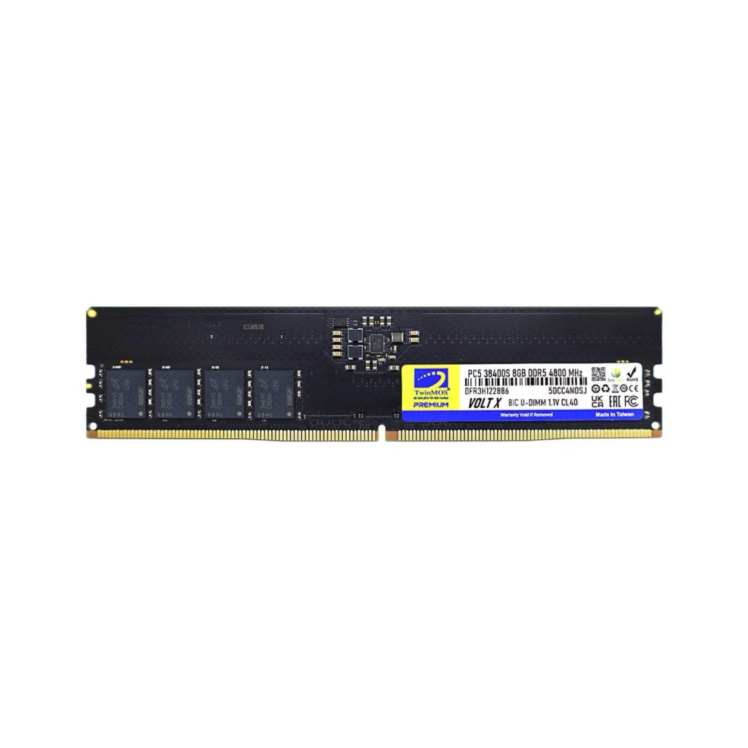 8GB TwinMOS 4800MHz CL40 (TMD58GB4800U40) DDR5 PC Ram
