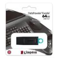 64GB Kingston DTX/64GB USB 3.2 D.Trv.Exo (Black+Teal)  Flash Bellek
