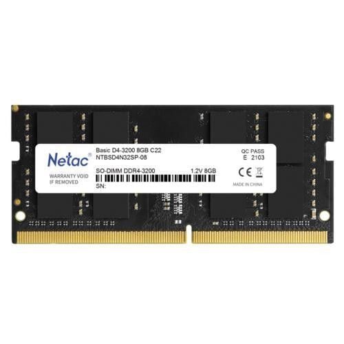 8GB Netac Basic DDR4 3200MHz (NTBSD4N32SP-08) Notebook Ram
