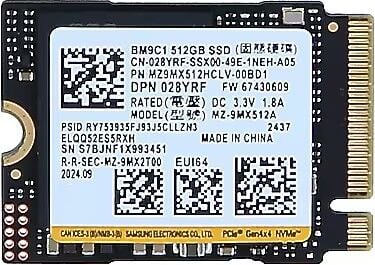 512GB Samsung BM9C1 4900/4000MB/s Gen4x4 NVMe M.2 2230 SSD Disk (Kısa)