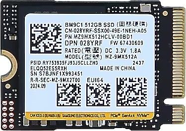 512GB Samsung BM9C1 4900/4000MB/s Gen4x4 NVMe M.2 2230 SSD Disk (Kısa)